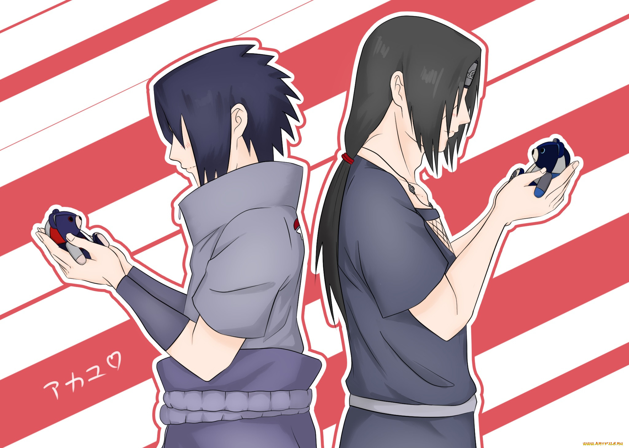 , naruto, uchiha, brothers